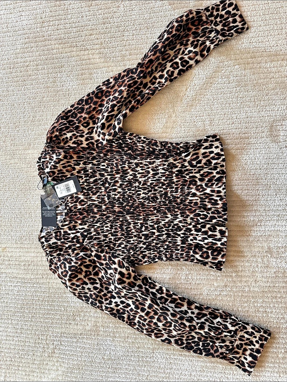 Rails Tabi Top Nala Animal Print Blouse in Brown & Black